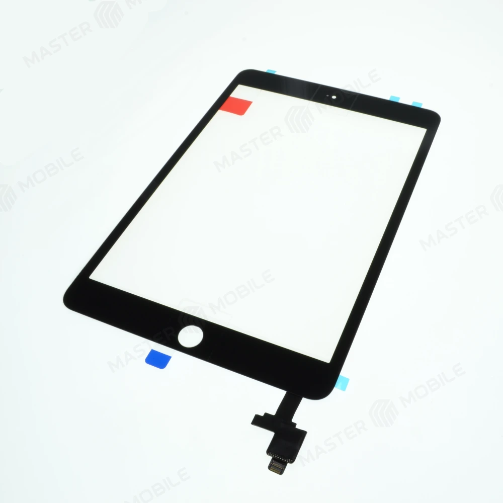 Тачскрин для Apple iPad mini 3 (A1599/A1600) + коннектор (черный) (Premium) фото №1