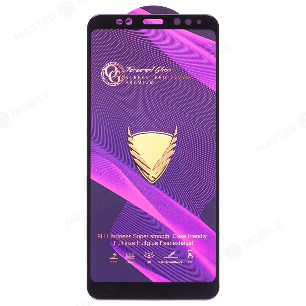 Защитное стекло OG Glass (3 в 1) для Xiaomi Redmi Note 5 / Redmi Note 5 Pro (черный) фото №1