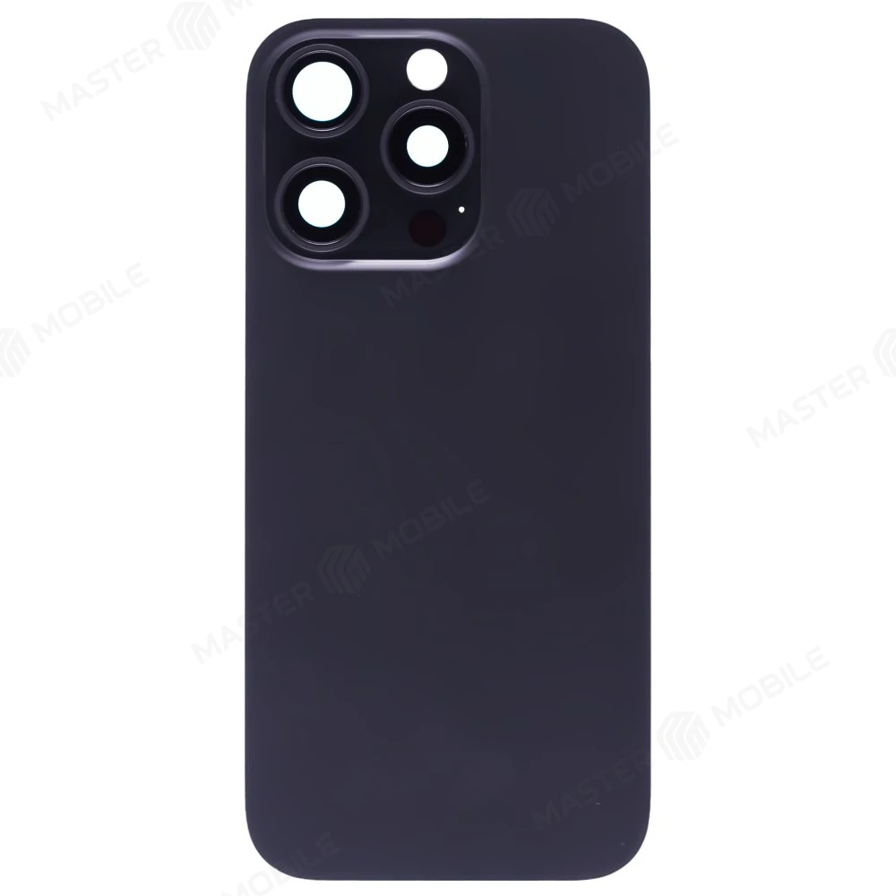 Задняя крышка для Apple iPhone 16 Pro (черный) (в сборе со стеклом камеры) (Premium)  фото №1