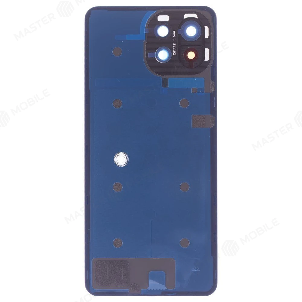 Задняя крышка для Xiaomi 11 Lite 5G NE (2109119DG) / Mi 11 Lite (M2101K9AG) / Mi 11 Lite 5G (M2101K9G) (белый) (в сборе со стеклом камеры) (ORIG100)  фото №2