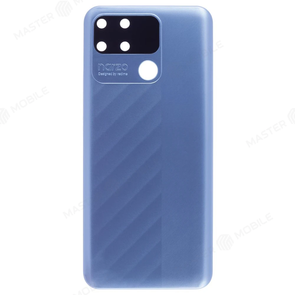 Задняя крышка для Realme Narzo 50A (RMX3430) (голубой) (в сборе со стеклом камеры) фото №1