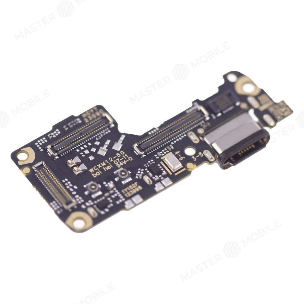 Нижняя плата для Xiaomi 12 (2201123G) / 12X (2112123AG) с комп. + разъем зарядки + микрофон + разъем SIM  фото №3