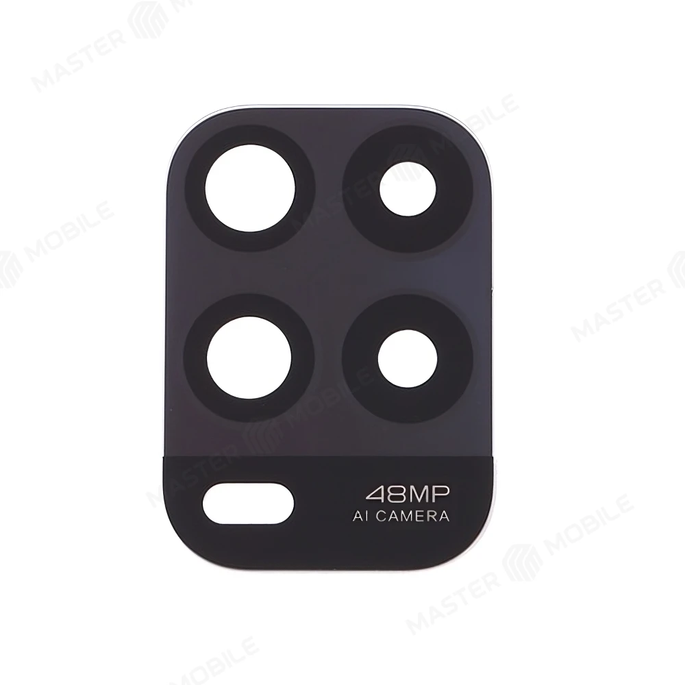 Стекло задней камеры для Xiaomi Mi 10 Lite 5G (M2002J9G) (без рамки) (черный) фото №1