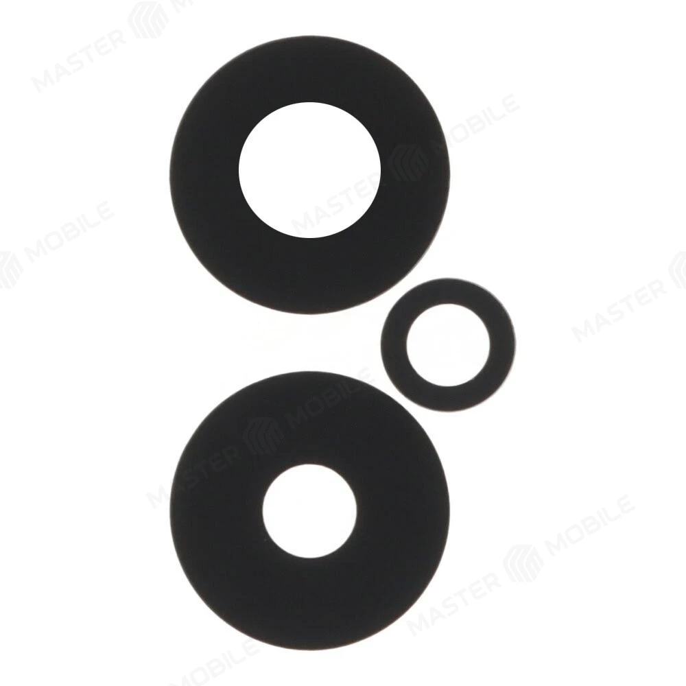 Стекло задней камеры для Xiaomi Poco X4 GT (22041216G) (без рамки) (черный) 