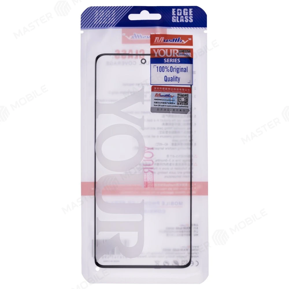 Стекло модуля для Samsung A536 Galaxy A53 5G + OCA (без выреза камеры) (черный) (Musttby) (Premium) фото №2