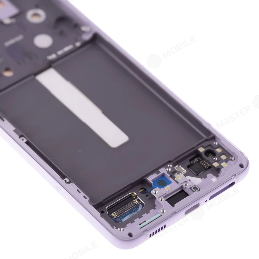 Дисплей для Samsung G990 Galaxy S21 FE + тачскрин (фиолетовый) (в рамке) (ORIG100) (возможен дефект ЛКП) фото №4