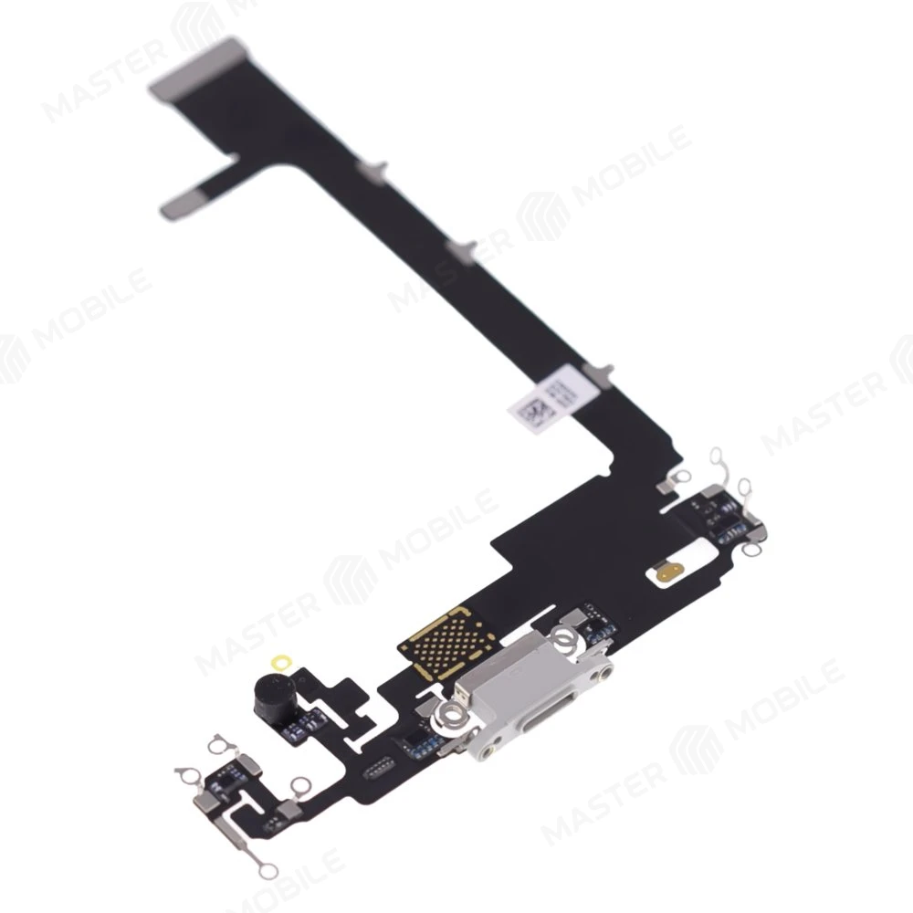 Шлейф для Apple iPhone 11 Pro Max с комп. + разъем зарядки + микрофон (белый)  фото №3