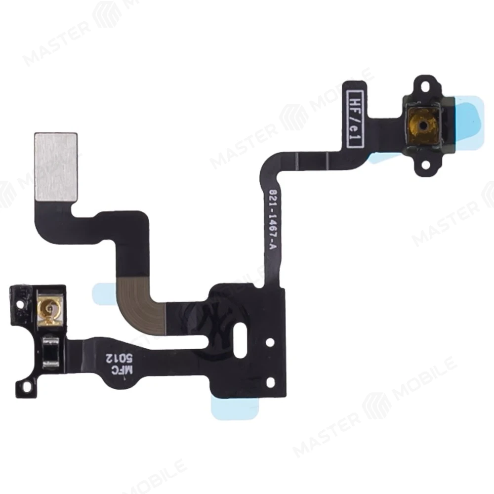 Шлейф для Apple iPhone 4s с комп. (на кнопку включения) + сенсор  фото №1