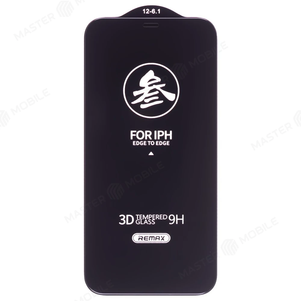 Защитное стекло Remax Medicine Glass GL-27 для Apple iPhone 12 / iPhone 12 Pro (антишпион) (черный) фото №3