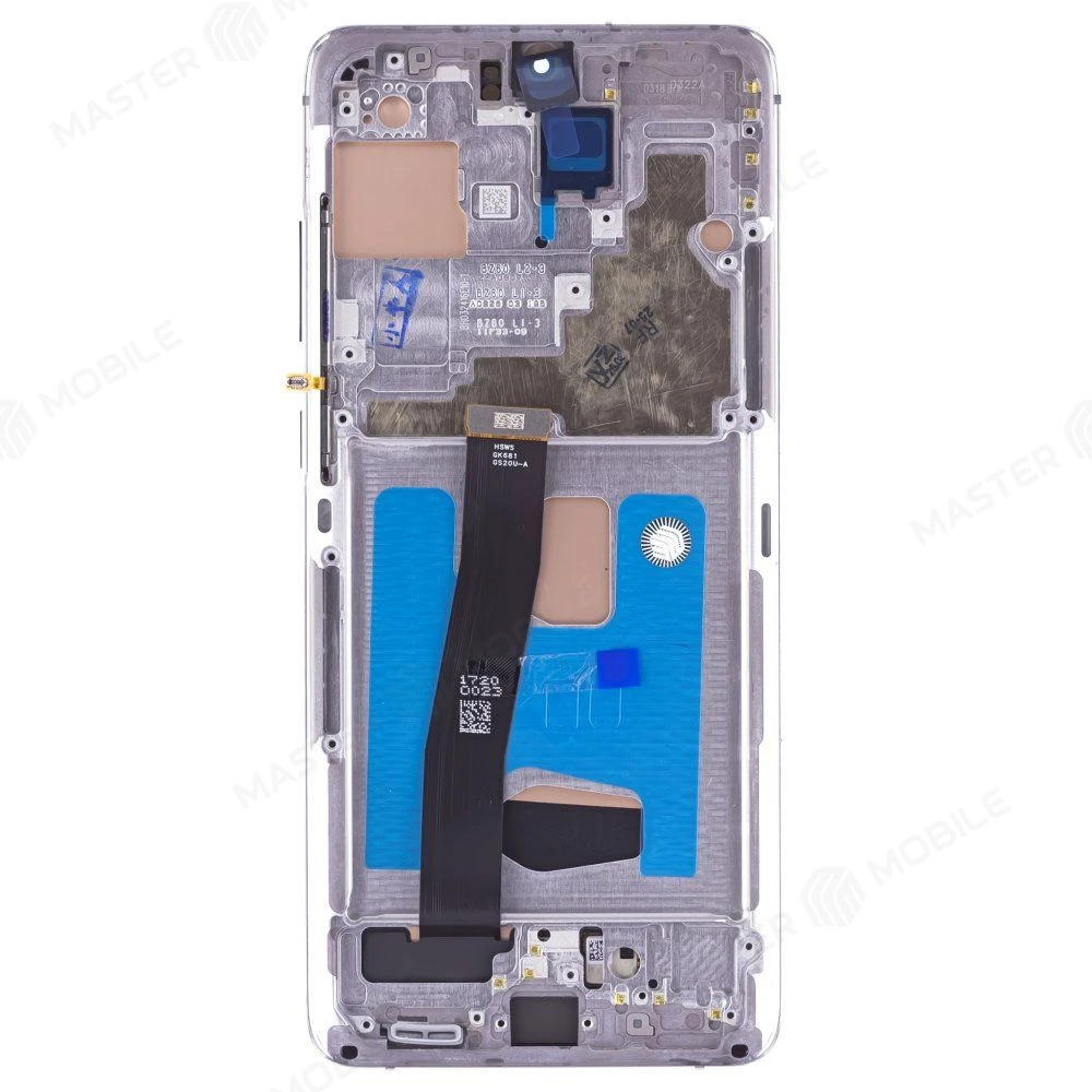 Дисплей для Samsung G988 Galaxy S20 Ultra + тачскрин (серебристый) (в рамке) (OLED) (Full Size) фото №2