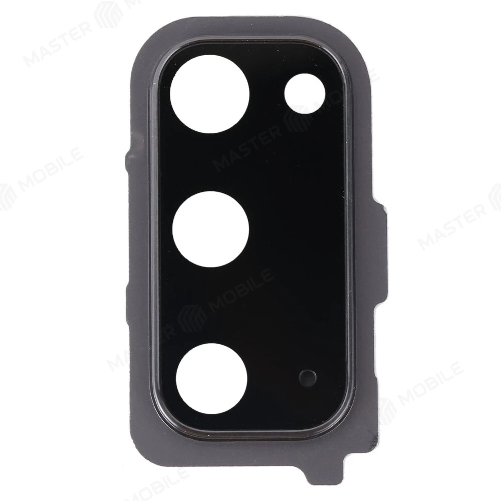 Стекло задней камеры для Samsung G980 Galaxy S20 (черный) (в рамке) фото №1