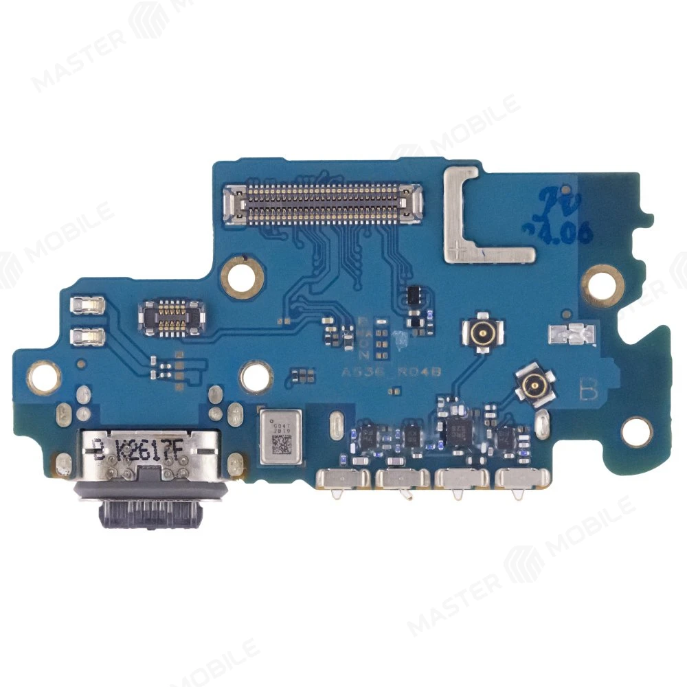 Нижняя плата для Samsung A536 Galaxy A53 5G с комп. + разъем зарядки + микрофон + разъем SIM (ORIG100) фото №1