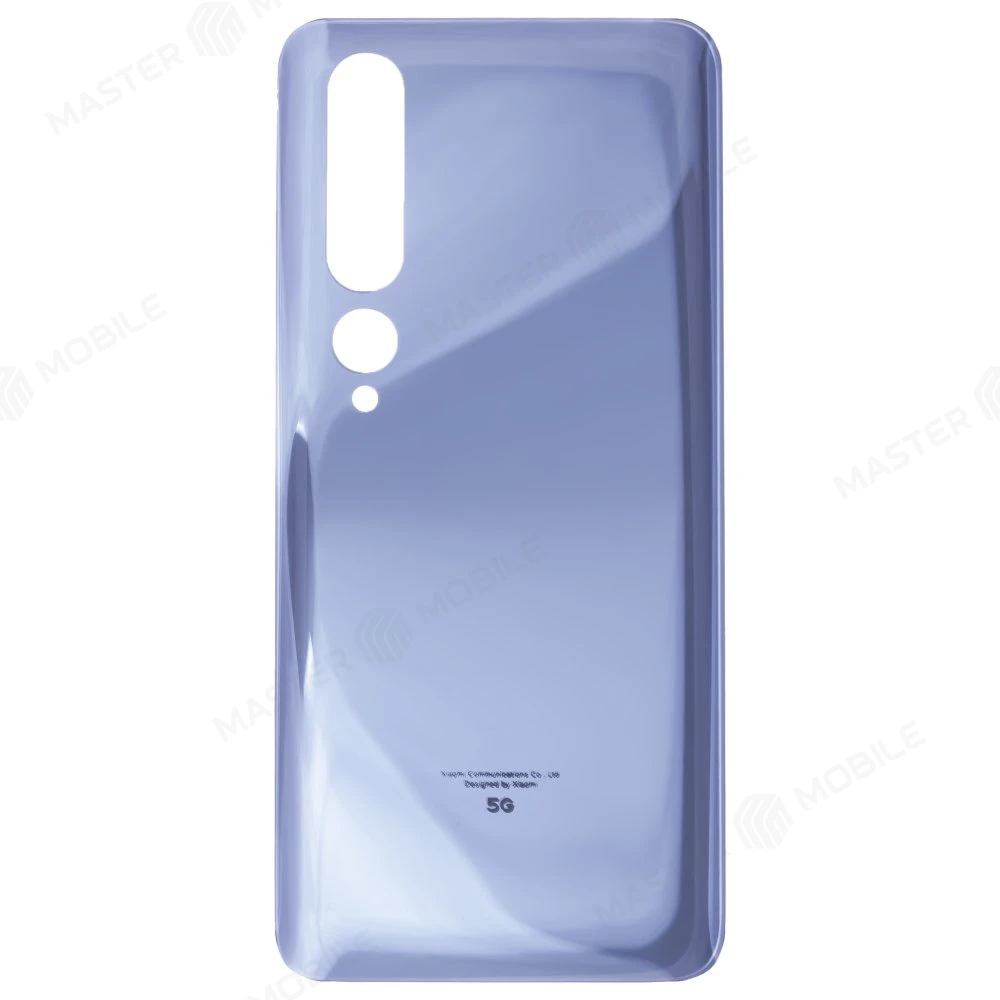 Задняя крышка для Xiaomi Mi 10 5G (M2001J2G) / Mi 10 Pro (M2001J1G) (серебристый)  фото №1