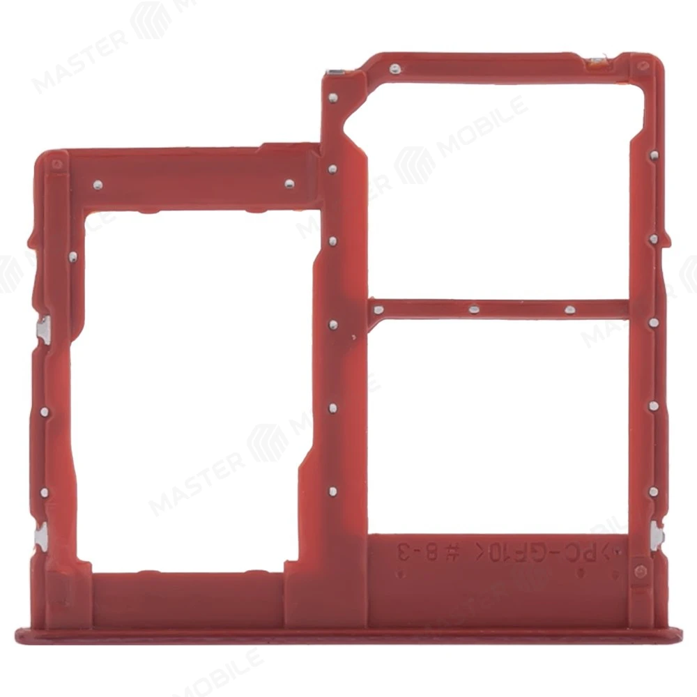 Держатель сим-карты для Samsung A415 Galaxy A41 (красный) фото №2