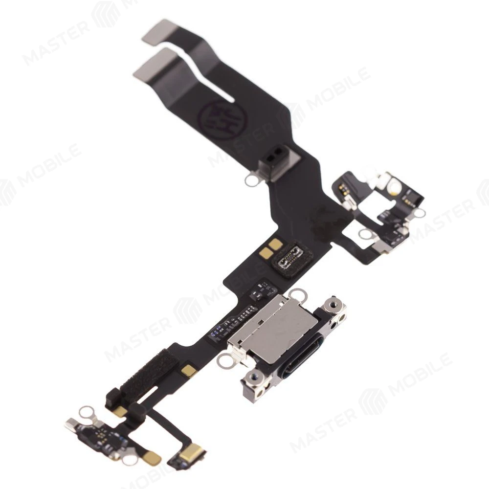 Шлейф для Apple iPhone 16E с комп. + разъем зарядки (черный) (ORIG100) фото №3