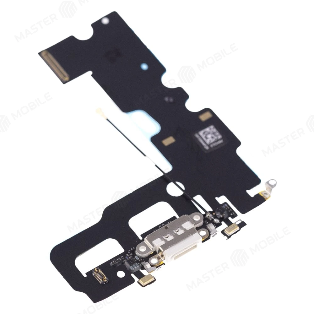 Шлейф для Apple iPhone 7 с комп. + разъем зарядки + микрофон (белый)  фото №3