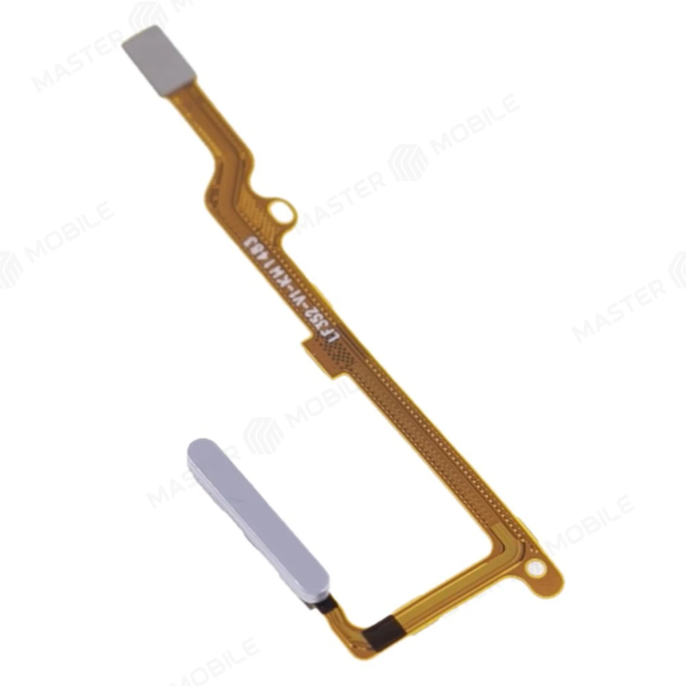 Шлейф для Huawei Honor X9 (ANY-LX1) с комп. + сканер отпечатка пальца (кнопка включения) (серебристый)  фото №3