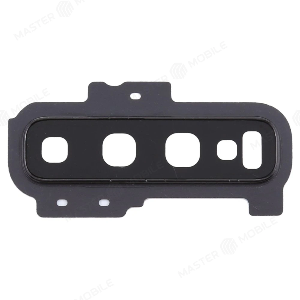 Стекло задней камеры для Samsung G975 Galaxy S10+ (черный) (в рамке) фото №1