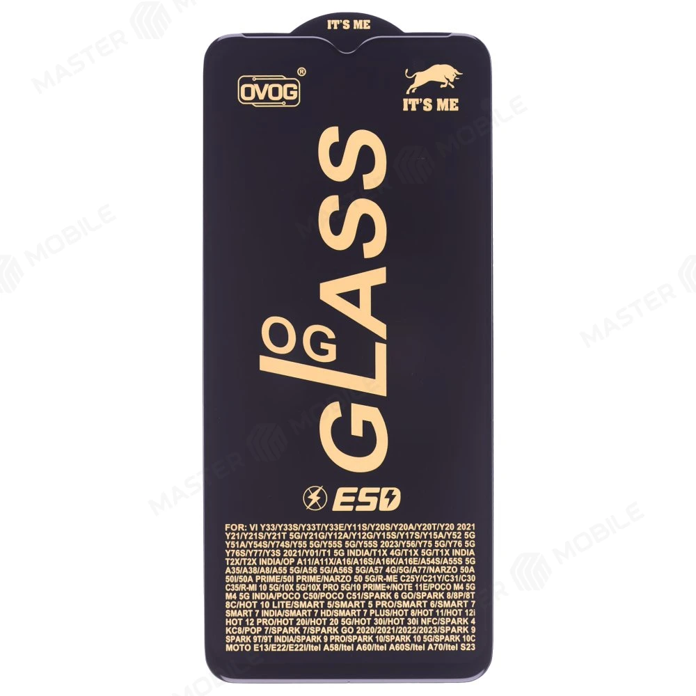 Защитное стекло OG Glass для Tecno Spark GO 2022 (KG5) (черный) фото №1