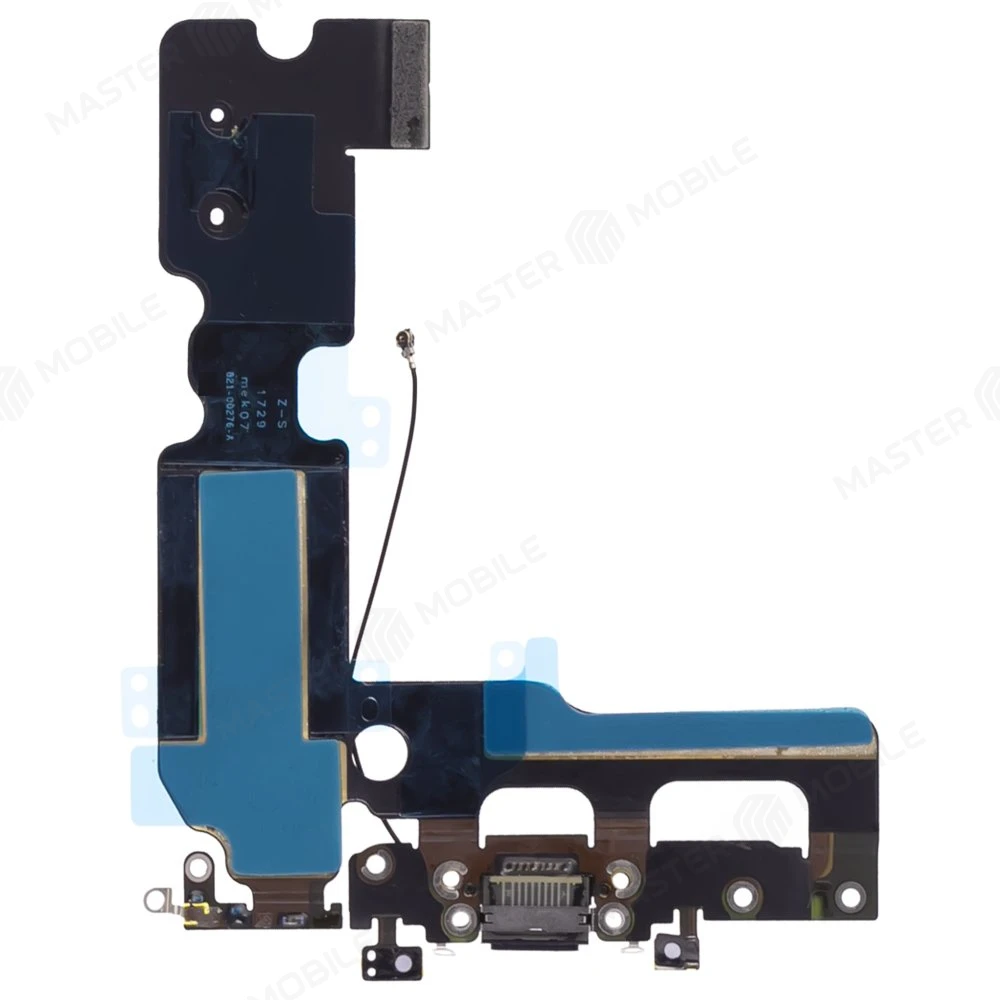 Шлейф для Apple iPhone 7 Plus с комп. + разъем зарядки + микрофон (черный) (ORIG100) фото №2