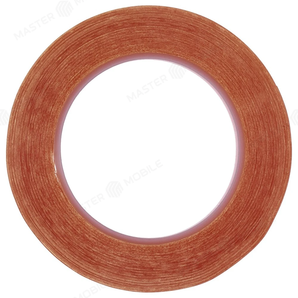 Скотч 3M двусторонний 50 м х 10 мм, красный фото №1