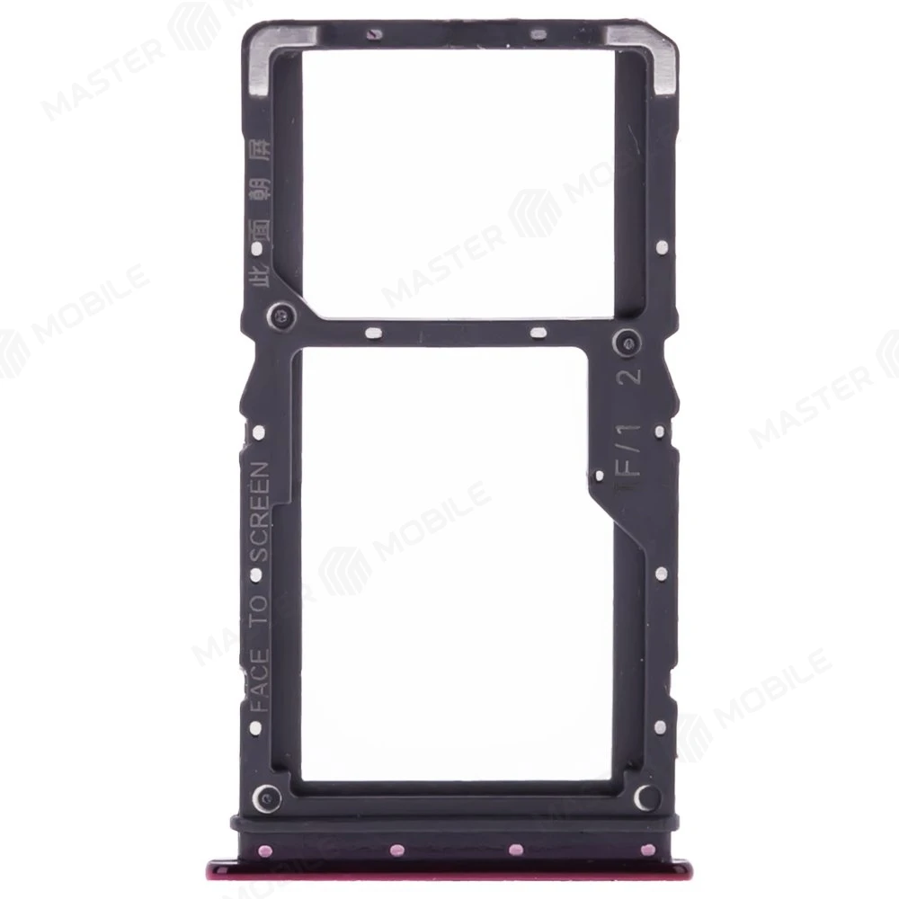 Держатель сим-карты для Xiaomi Redmi Note 7 (M1901F7G) / Redmi Note 7 Pro (красный)  фото №1