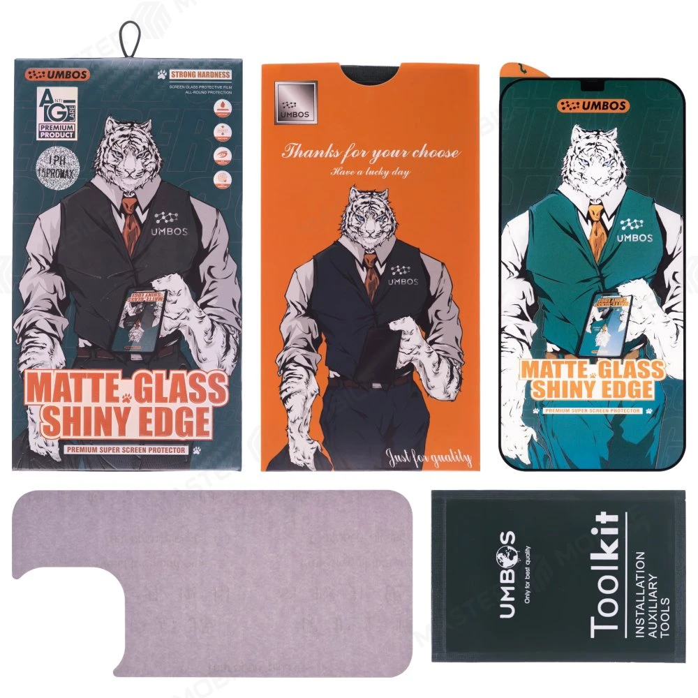 Защитное стекло для Apple iPhone 14 Pro (матовый) (черный) фото №2