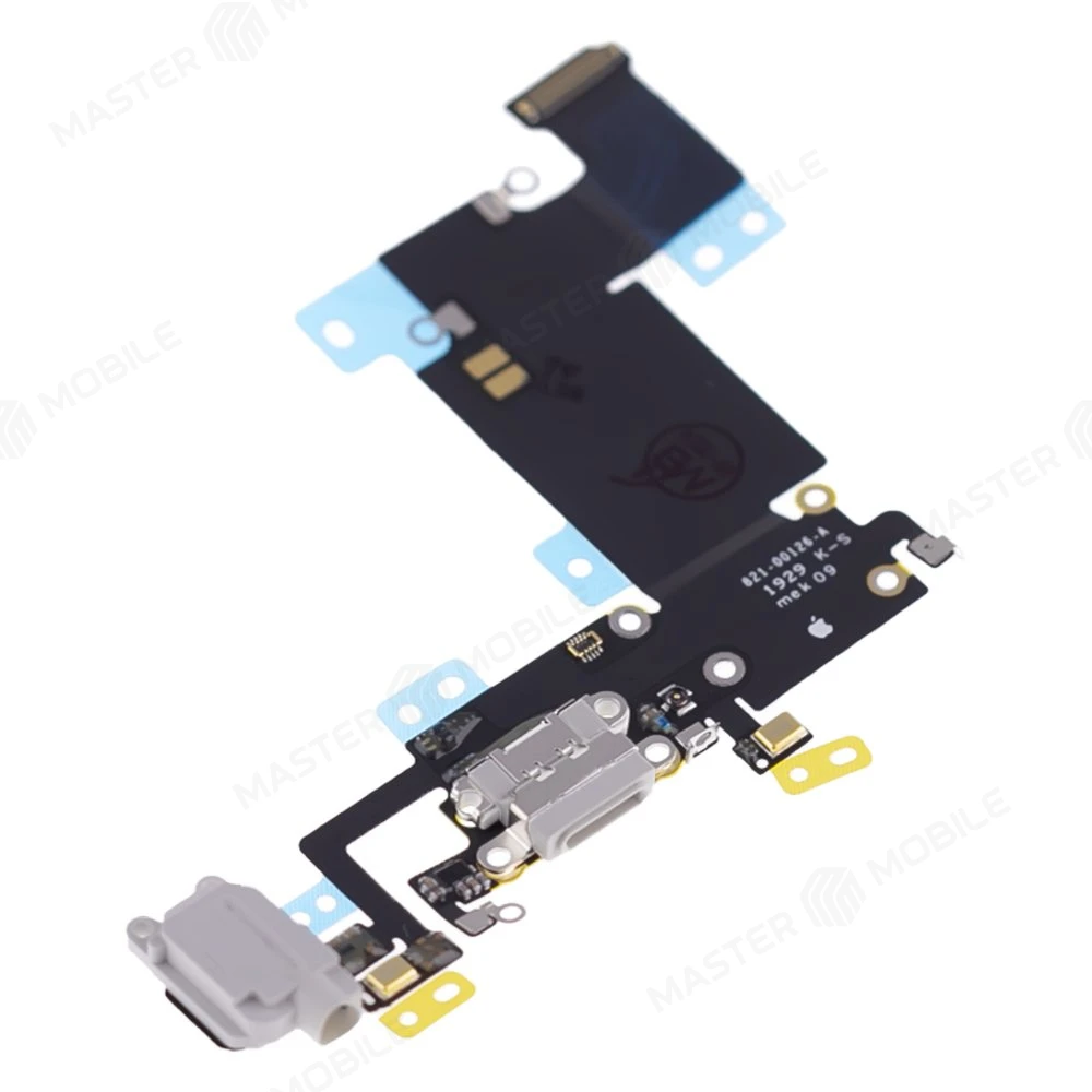 Шлейф для Apple iPhone 6s Plus с комп. + разъем зарядки/гарнитуры + микрофон (белый) (ORIG100) фото №3