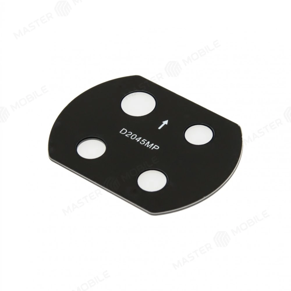 Стекло задней камеры для Xiaomi Redmi Note 9T (M2007J22G) (без рамки) (черный) фото №2