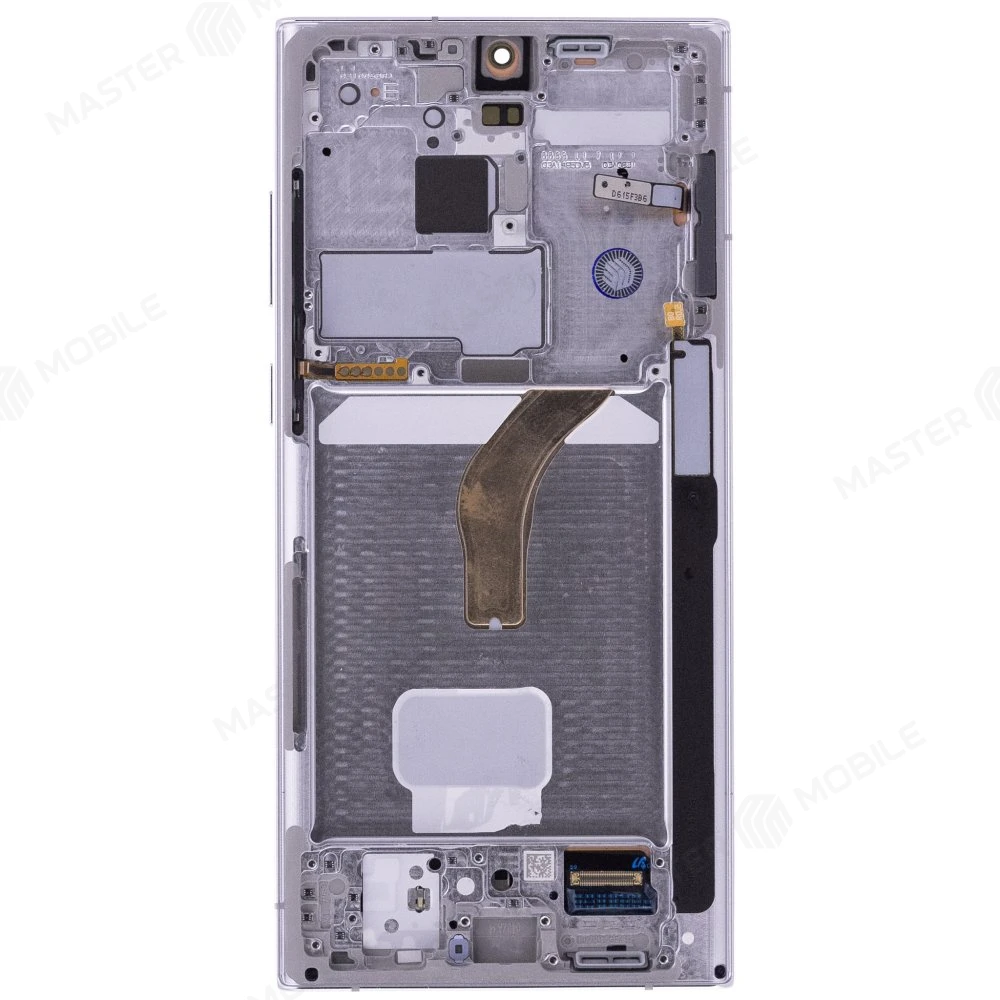 Дисплей для Samsung S908 Galaxy S22 Ultra + тачскрин (серебристый) (в рамке) (ORIG100) (возможен дефект ЛКП) фото №2
