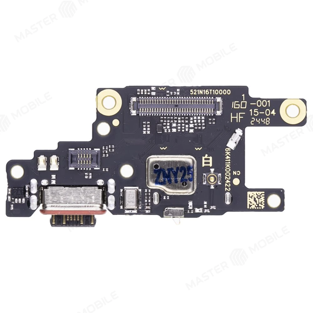 Нижняя плата для Xiaomi Poco F6 (24069PC21G) с комп. + разъем зарядки + микрофон + разъем SIM (ORIG100) фото №1