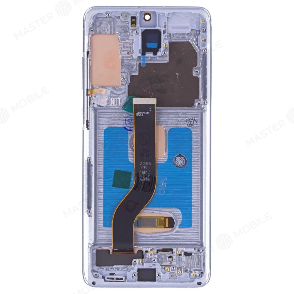 Дисплей для Samsung G985 Galaxy S20+ / G986 Galaxy S20+ 5G + тачскрин (голубой) (в рамке) (OLED) (Full Size) фото №2