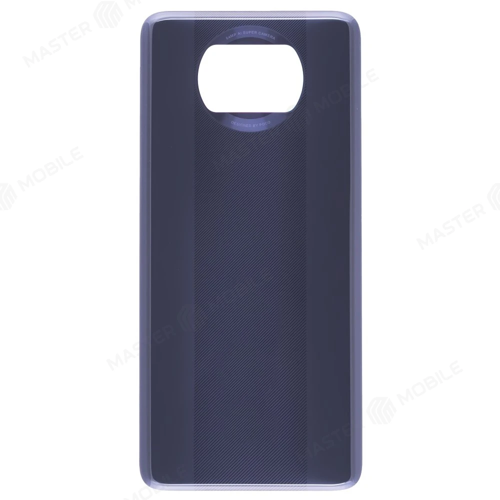 Задняя крышка для Xiaomi Poco X3 / Poco X3 NFC (M2007J20CG) / Poco X3 Pro (M2102J20SG) (серый) (Premium) фото №1