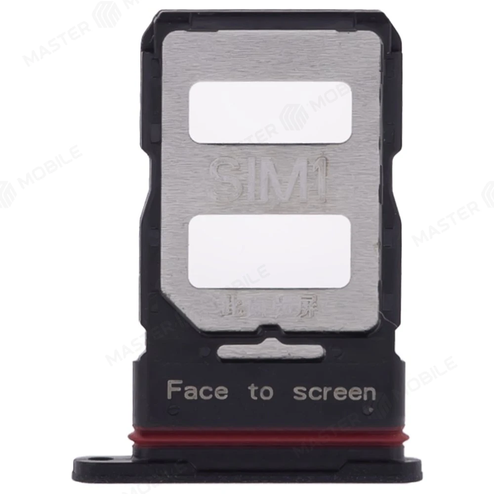 Держатель сим-карты для Xiaomi Poco F5 Pro (23013PC75G) (черный) фото №1