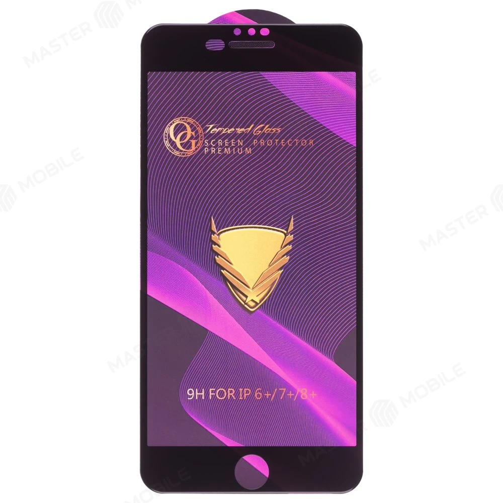 Защитное стекло OG Glass (3 в 1) для Apple iPhone 7 Plus / iPhone 8 Plus (черный) фото №1