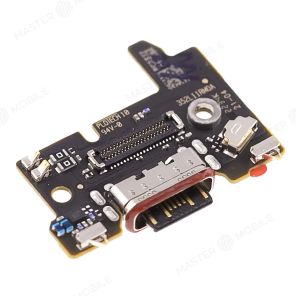 Нижняя плата для Xiaomi Poco F4 (22021211RG) с комп. + разъем зарядки + микрофон (ORIG100)  фото №3