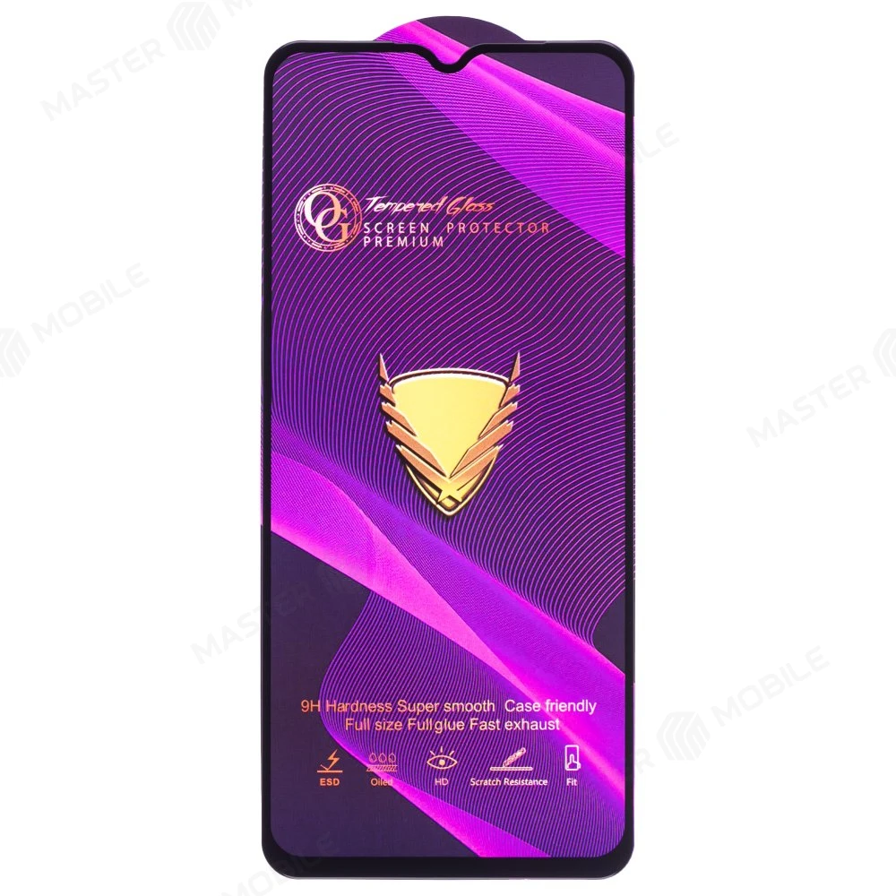 Защитное стекло OG Glass (3 в 1) для Realme Narzo 50A (RMX3430) (черный) фото №1