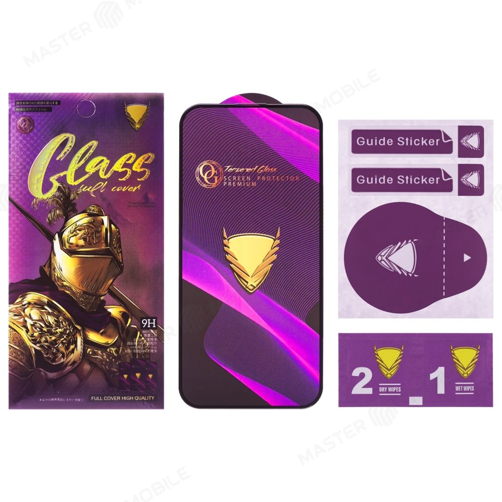 Защитное стекло OG Glass (3 в 1) для Realme 13+ 5G (RMX5000/RMX5002) (черный) фото №2