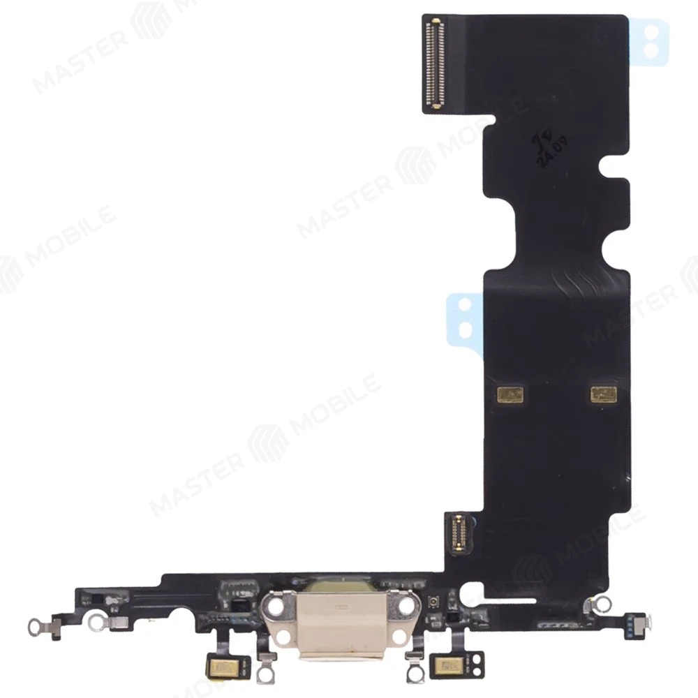 Шлейф для Apple iPhone 8 Plus с комп. + разъем зарядки + микрофон (золотистый) (ORIG100) фото №1