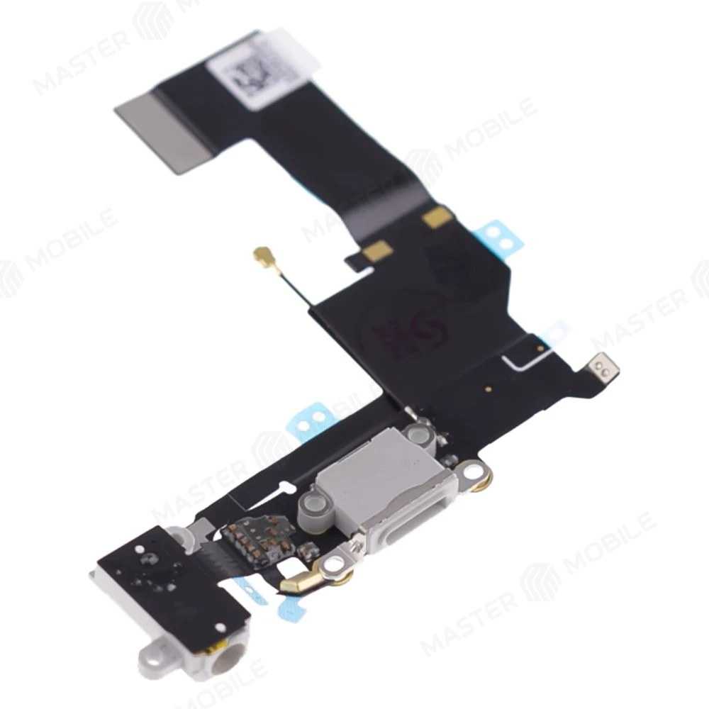 Шлейф для Apple iPhone SE с комп. + разъем зарядки/гарнитуры + микрофон (белый) фото №3