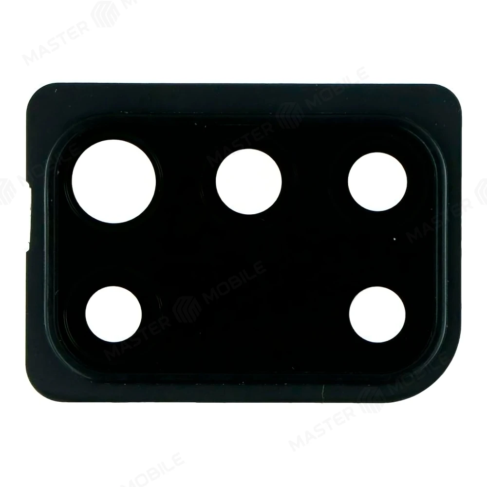 Стекло задней камеры для Samsung A315 Galaxy A31 (черный) (в рамке) фото №1