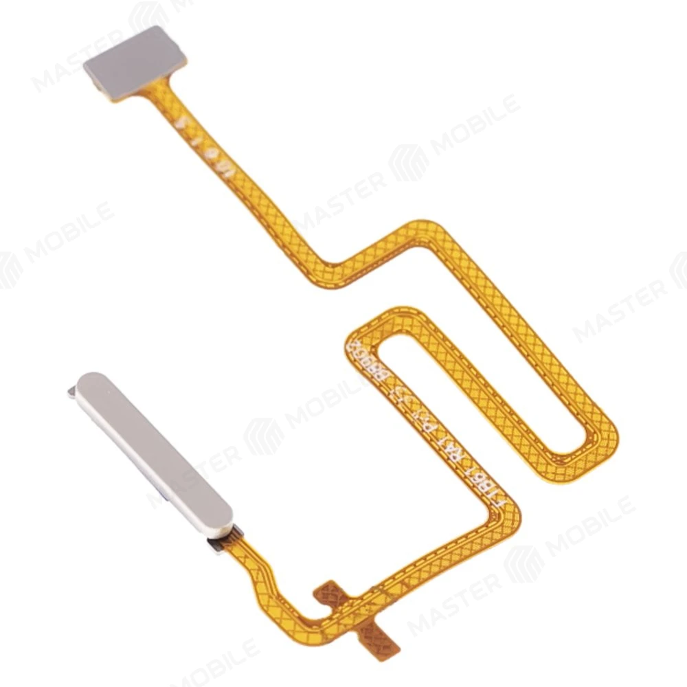 Шлейф для Realme 8i (RMX3151) с комп. + сканер отпечатка пальца (серебристый)  фото №3