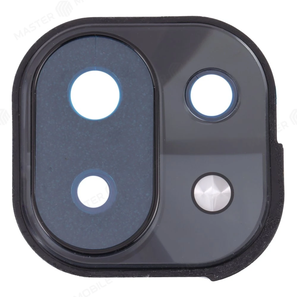 Стекло задней камеры для Xiaomi 11 Lite 5G NE (2109119DG) / Mi 11 Lite (M2101K9AG) / Mi 11 Lite 5G (M2101K9G) (черный) (в рамке) фото №1