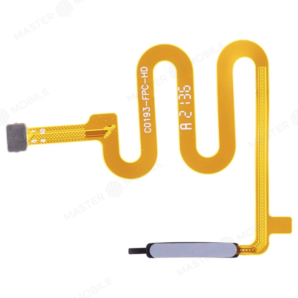 Шлейф для Tecno Pova 2 (LE7N) / Infinix Note 7 (X690) / Note 8 (X692) и др. с комп. + сканер отпечатка пальца (кнопка включения) (серебристый) фото №1