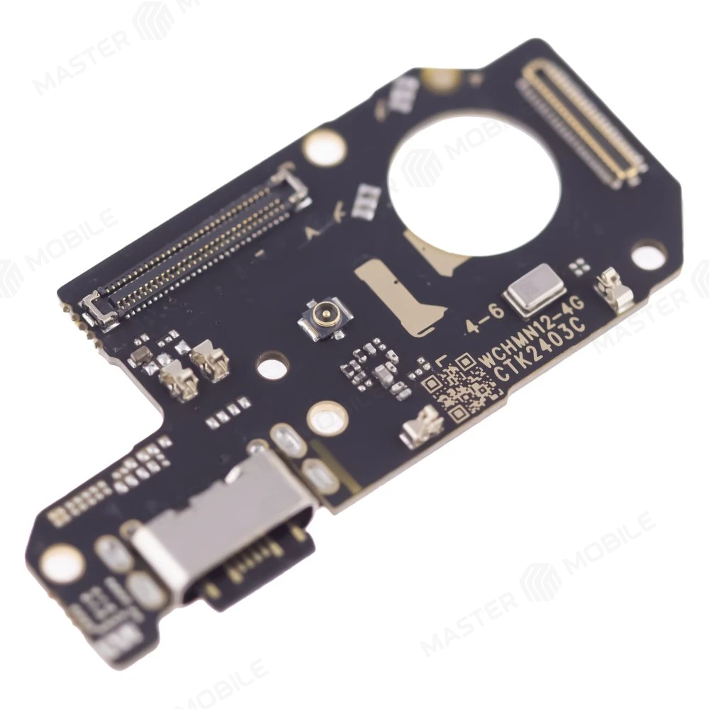 Нижняя плата для Xiaomi Redmi Note 12 4G (23021RAA2Y) с комп. + разъем зарядки + микрофон  фото №3