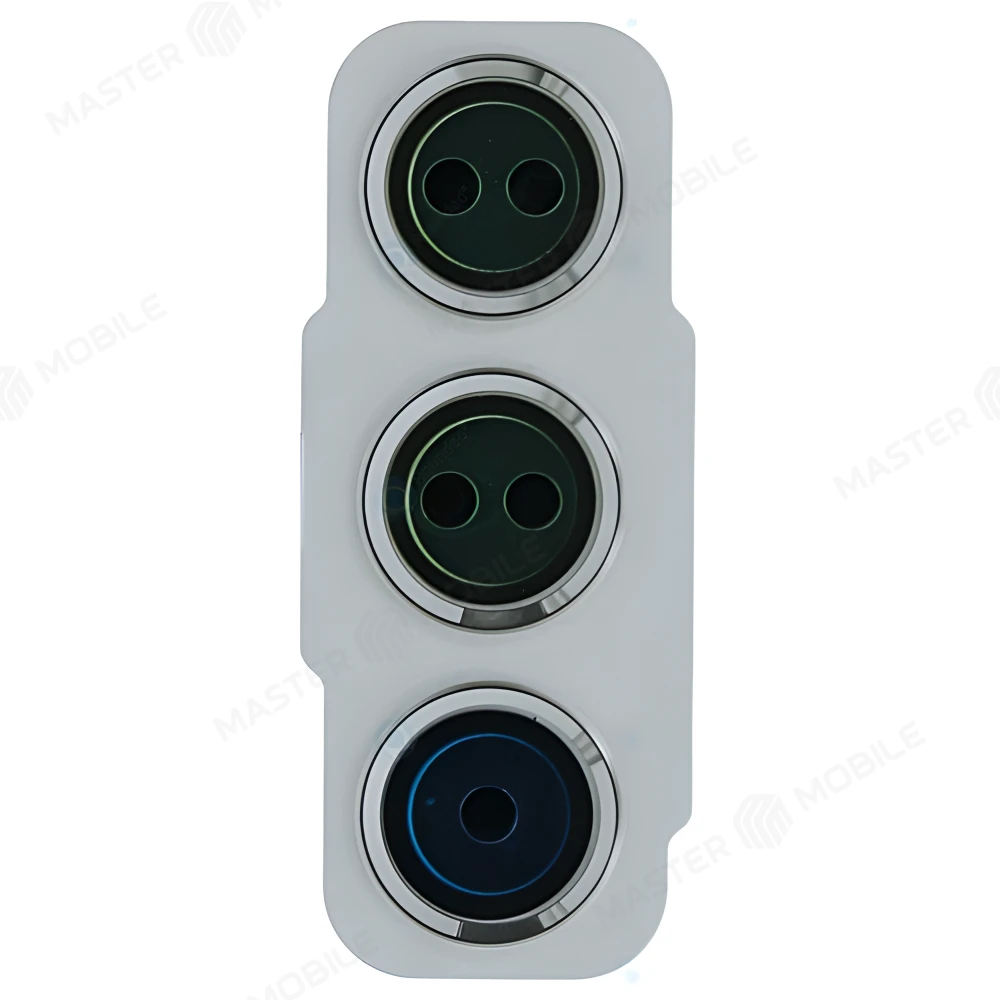 Стекло задней камеры для Samsung G990 Galaxy S21 FE (в рамке) (зеленый) 