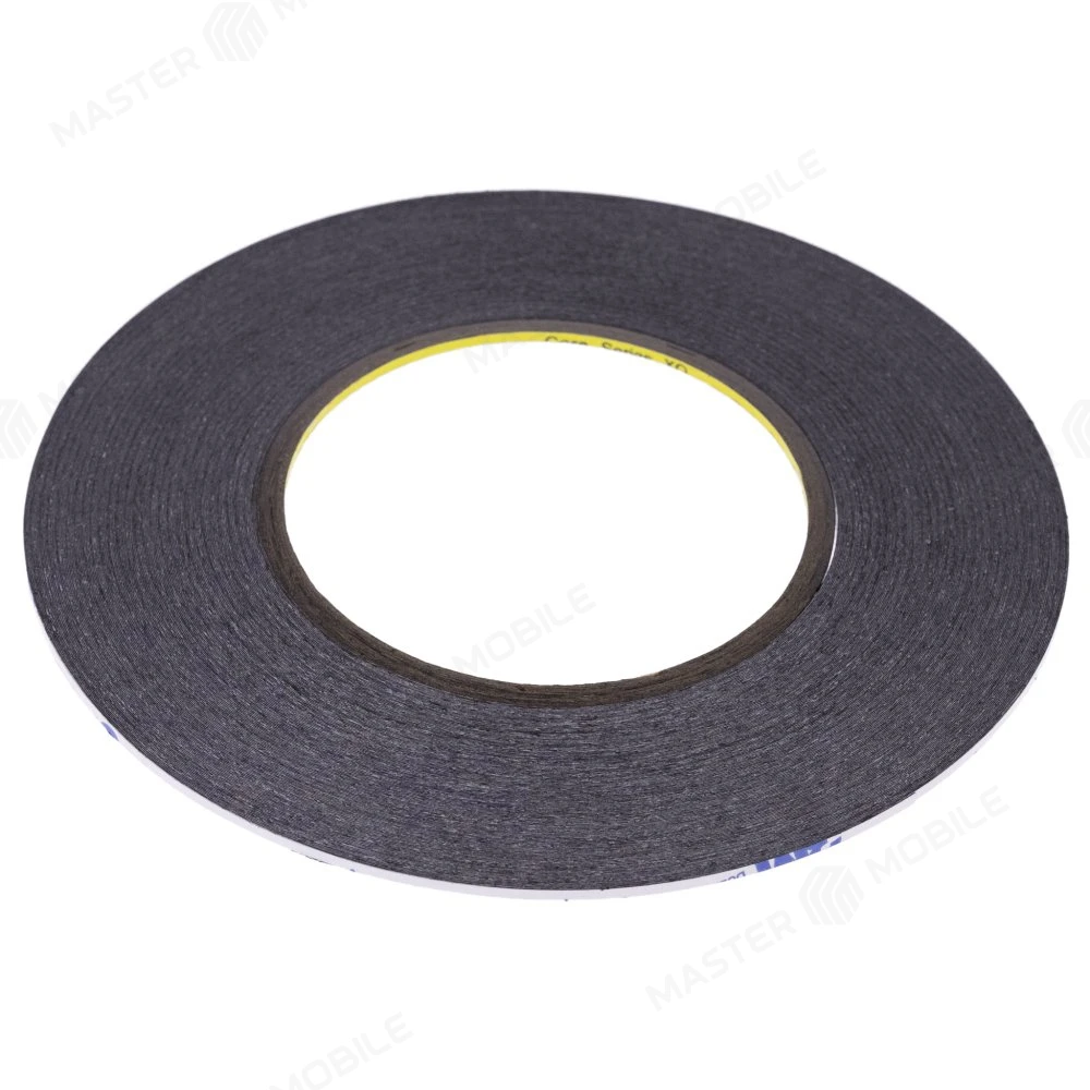 Скотч 3М двусторонний 50 м x 2 мм (черный) фото №2