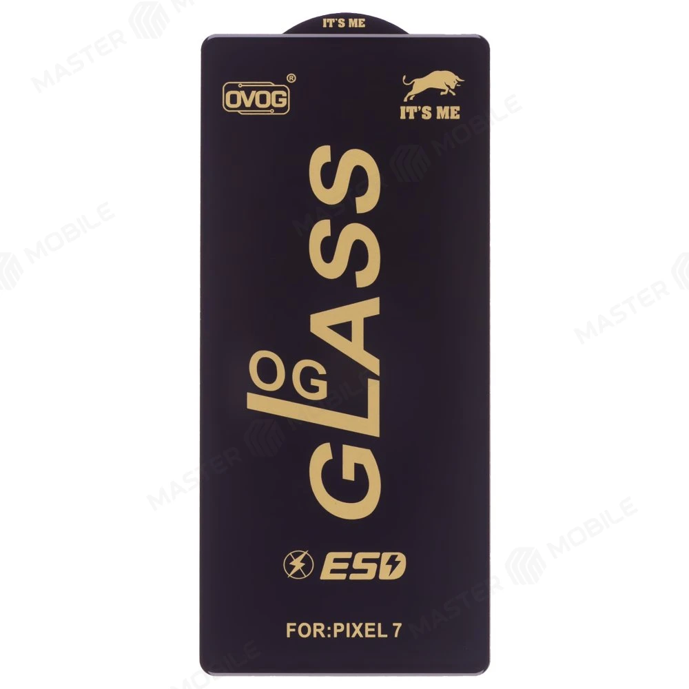 Защитное стекло OG Glass для Google Pixel 7 (GVU6C/GQML3/GO3Z5) (черный) фото №1