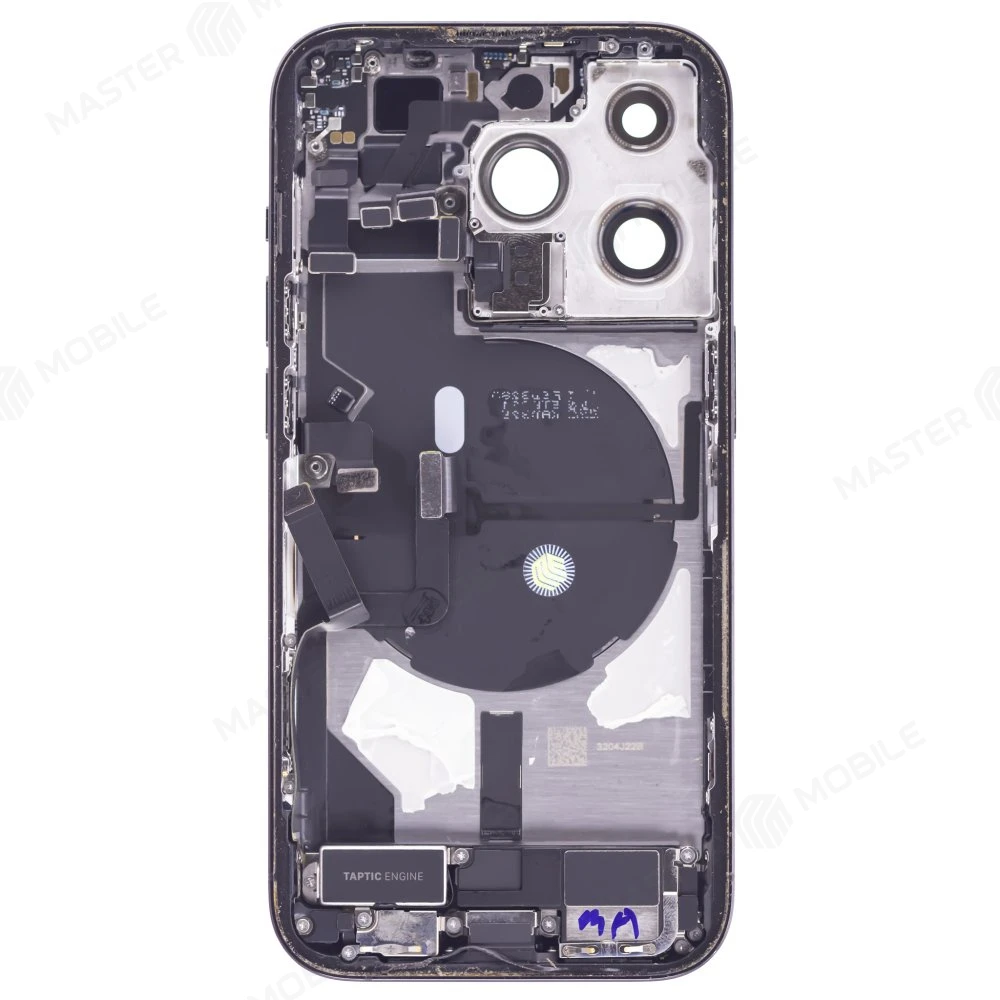 Корпус для Apple iPhone 14 Pro (черный) (в сборе) (с разбора) (ORIG100) (возможен дефект ЛКП) фото №2