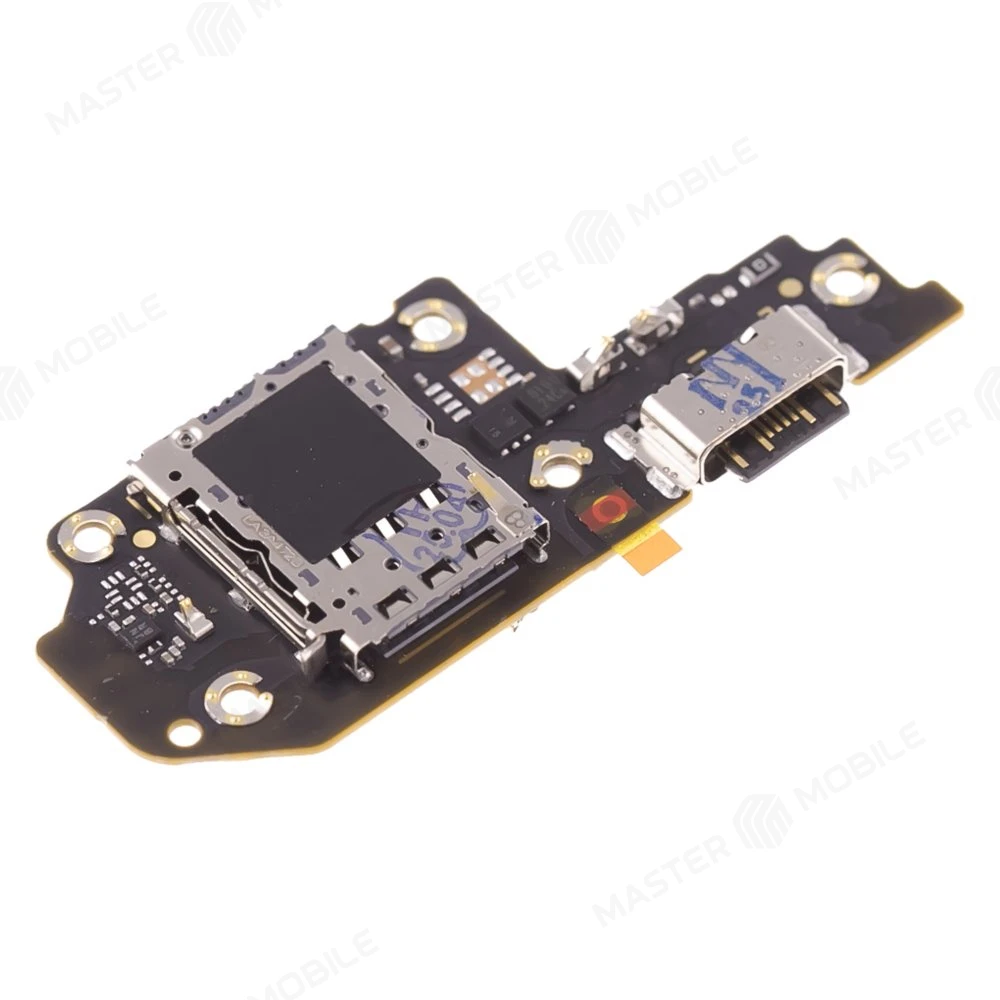 Нижняя плата для Xiaomi Poco X4 GT (22041216G) с комп. + разъем зарядки + микрофон + разъем SIM (ORIG100)  фото №3